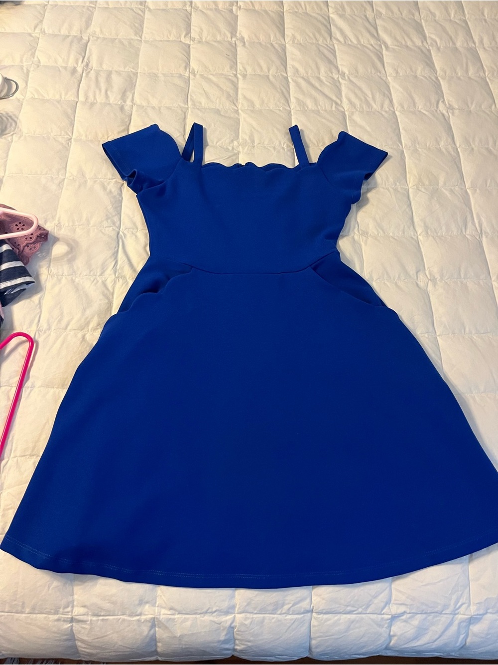 Rare Editions Royal Blue Girls' Fit-and-Flare Dress